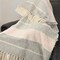 Edge Collections - 50" x 60" - Gray - Cozy Ombre Throw Blanket with Fringe for Warmth and Style - 1 Piece